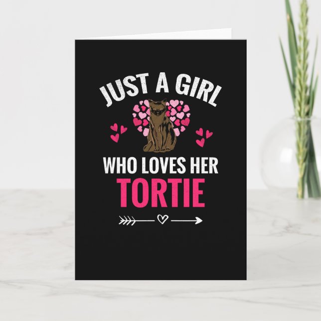 Tortie Cat Geschenke für Frauen Tortoiseshell Katz Karte (Vorderseite)