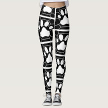 Tortie Cat Leggings B/W