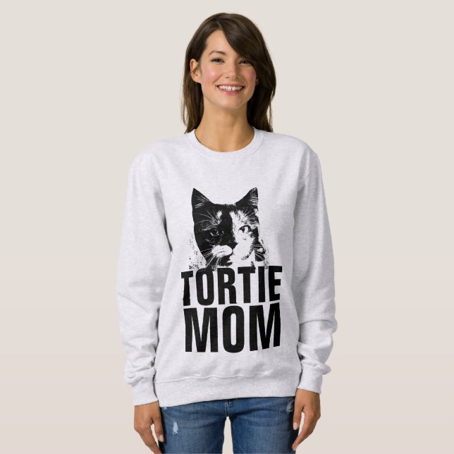 TORTIE CAT-MAMA, Tortoiseshell Katzenkatze-T - Shi Sweatshirt (Vorne ganz)