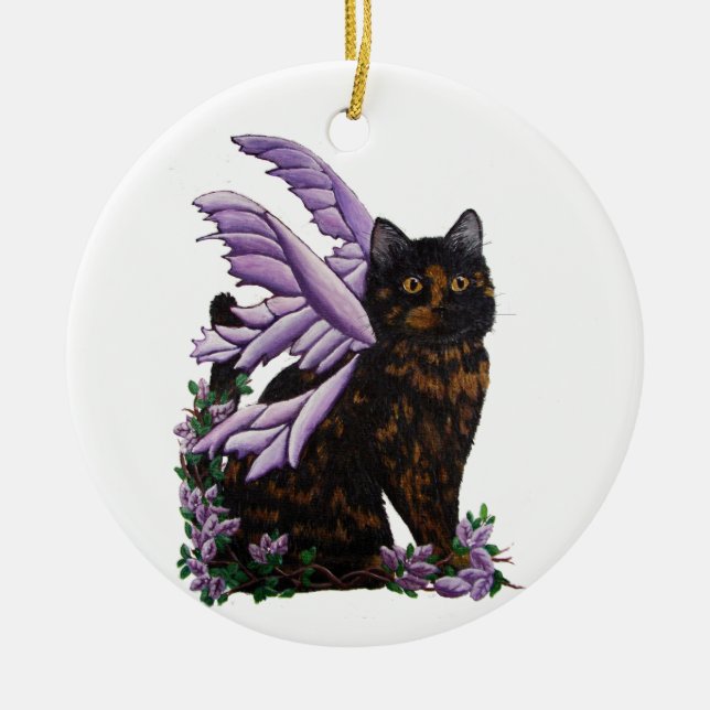 Tortie Cat Tortoiseshell Fairy Ornament (Vorne)