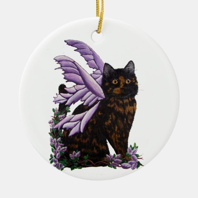 Tortie Cat Tortoiseshell Fairy Ornament (Vorne)