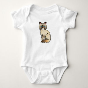 Tortie Point Birman / Ragdoll Cat Baby Strampler
