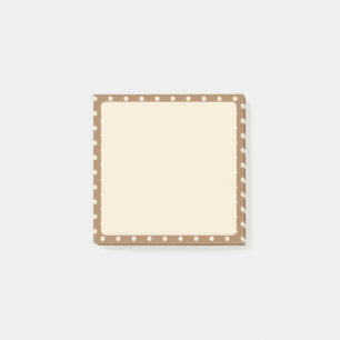 Tortilla Brown und beige Polka-Punkte Post-it Klebezettel