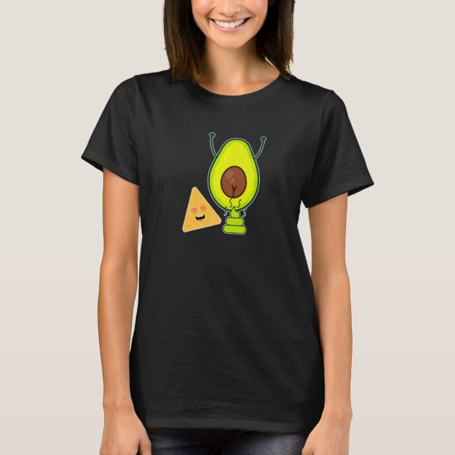 Tortilla Chip Guacamole Kacke Avocado Vegan Kacken T-Shirt (Vorderseite)
