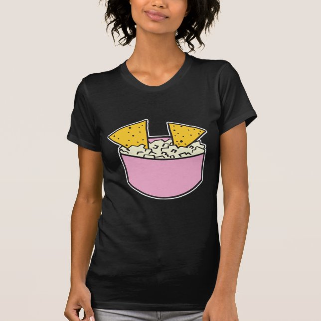 Tortilla-Chips in Dip T-Shirt (Vorderseite)