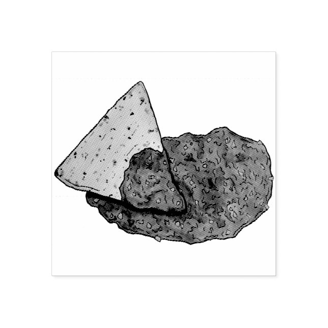 Tortilla Chips und Dip Tomato Salsa Mexican Food Gummistempel (Prägung)