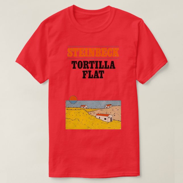 Tortilla Flat Vintag Steinbeck Buchabdeckung T-Shirt (Design vorne)
