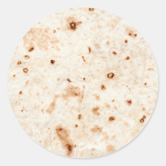 Tortilla-Muschel Runder Aufkleber (Vorderseite)
