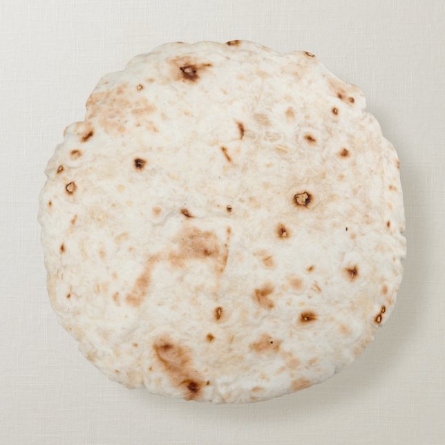 Tortilla Muschel Rundkissen Rundes Kissen (Vorderseite)