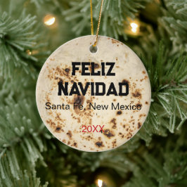 Tortilla Personalisiertes Foto Weihnachten Keramik Ornament