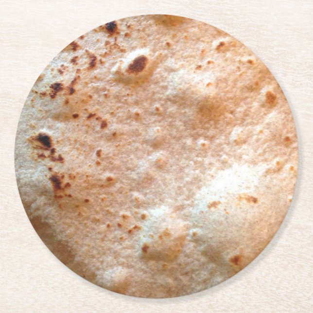 Tortilla Runder Pappuntersetzer (Vorderseite)