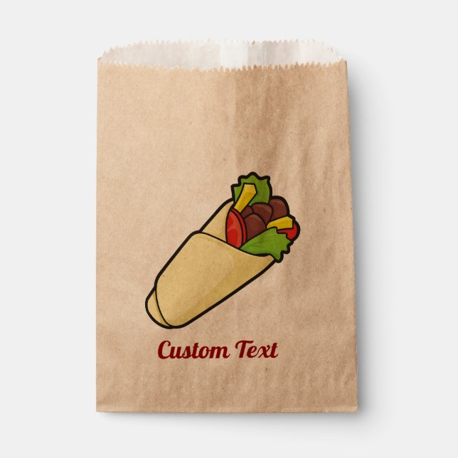 Tortilla Sandwich Wrap Favor Bag Geschenktütchen (Vorderseite)