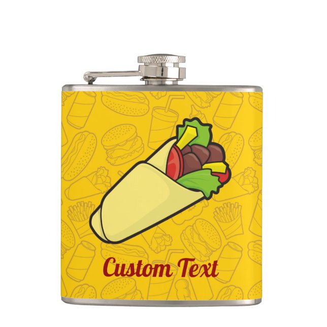 Tortilla Sandwich Wrap Flask Flachmann (Vorderseite)