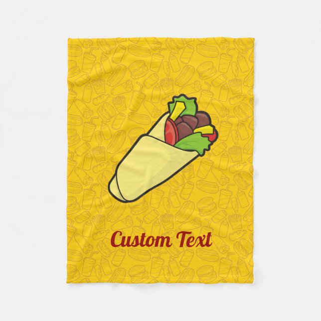 Tortilla Sandwich Wrap Fleece Blanket (Vorderseite)