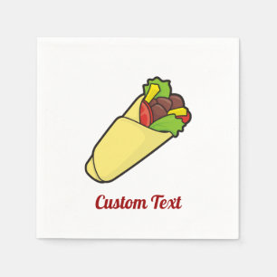 Tortilla Sandwich Wrap Paper Napkins Serviette