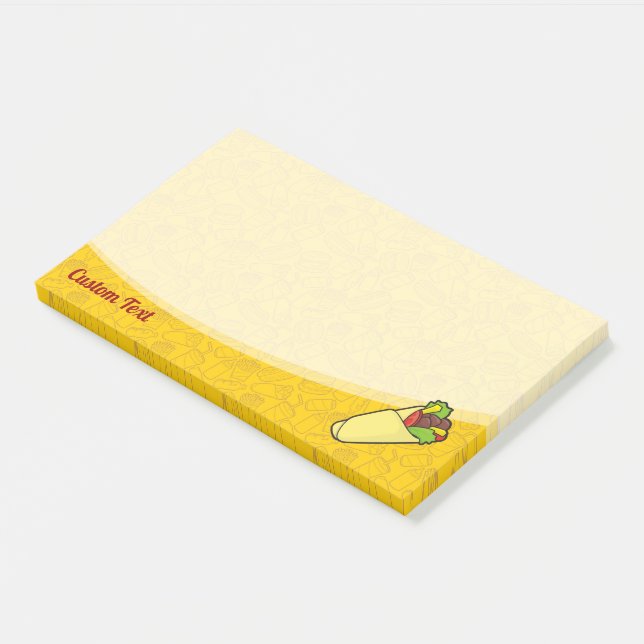 Tortilla Sandwich Wrap Post-it Klebezettel (angewinkelt)