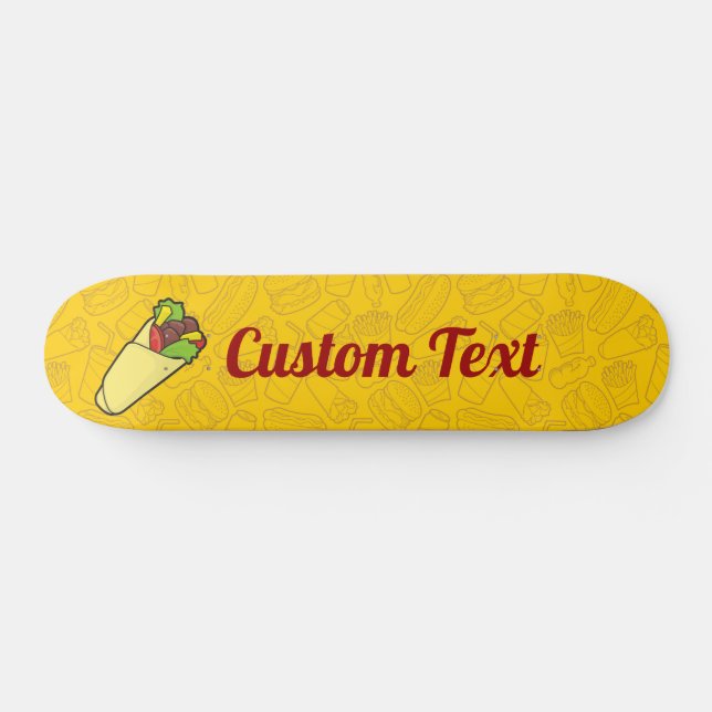 Tortilla Sandwich Wrap Skateboard Deck (Horizontal)