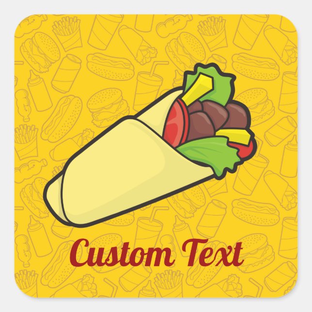Tortilla Sandwich Wrap Sticker (Vorderseite)