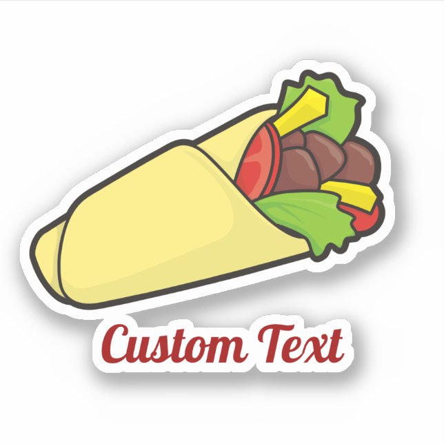 Tortilla Sandwich Wrap Sticker (Vorderseite)