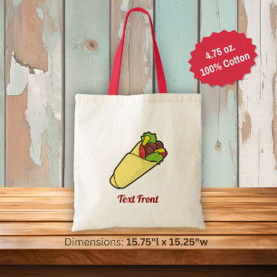 Tortilla Sandwich Wrap Tote Bag Tragetasche