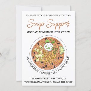 Tortilla Soup Cookoff Competition Supper Food Einladung