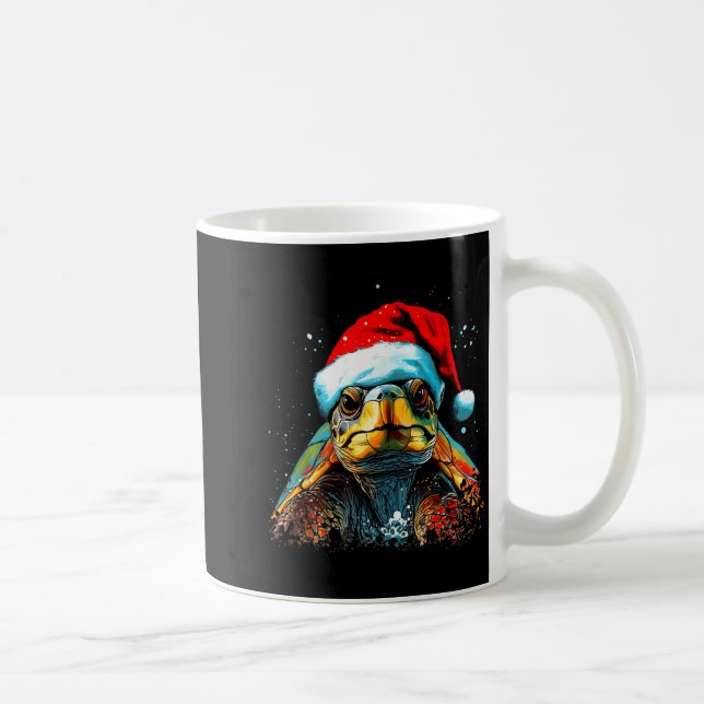 Tortoise Christmas Animal Lovers Men Women Kids Gi Kaffeetasse (Rechts)