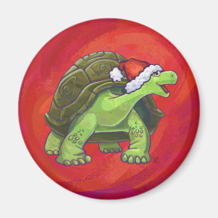 Tortoise Christmas Magnet
