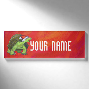 Tortoise Christmas Namenschild