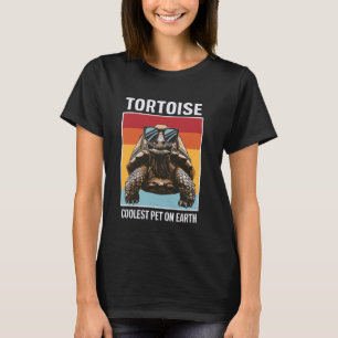Tortoise Coolster Haustier auf der Erde Retro-Sonn T-Shirt
