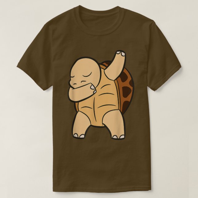 Tortoise Dabbing Niedlich Sulcata Tortoise T-Shirt (Design vorne)