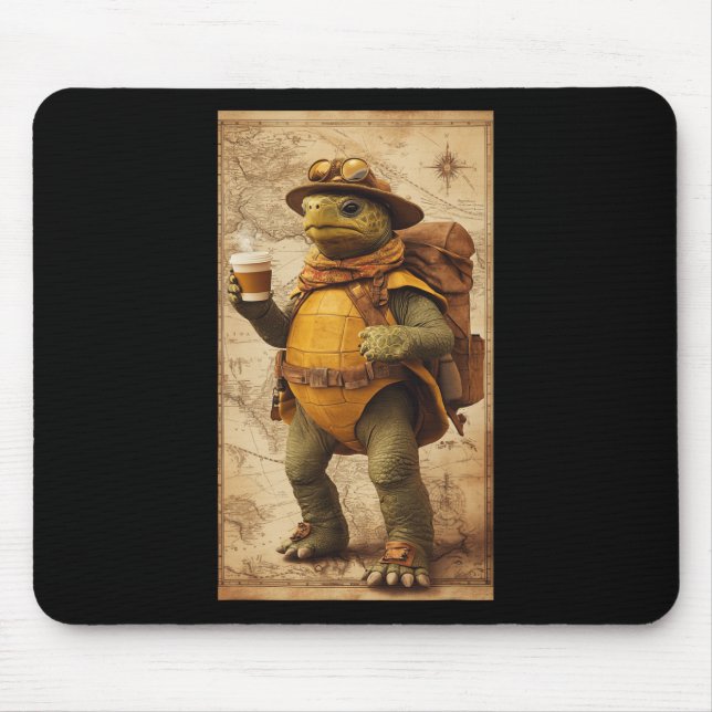 Tortoise Explorer Adventure Hiking Travel Nature  Mousepad (Vorne)