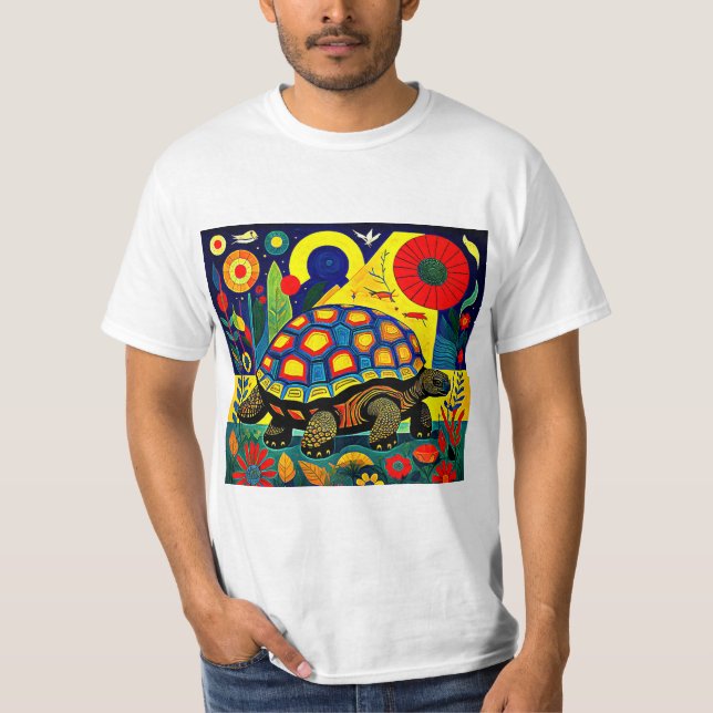 Tortoise geht spazieren T-Shirt (Vorderseite)