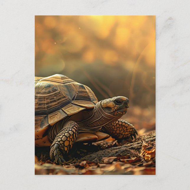 Tortoise in der Wildnis Postkarte (Vorderseite)