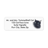 Tortoise Muschel Cat Face Address Labels