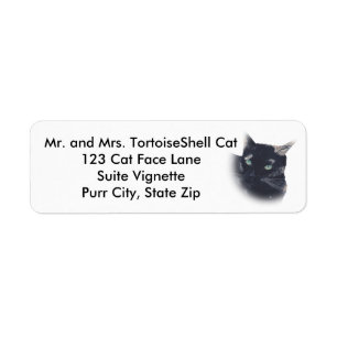 Tortoise Muschel Cat Face Address Labels