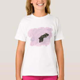 Tortoise Muschel Katzenlängen in rosa Sternengeweb T-Shirt