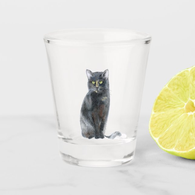 Tortoise Muschel Kitty Cat Schnapsglas (Vorderseite)