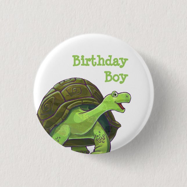 Tortoise Party Center Button (Vorderseite)