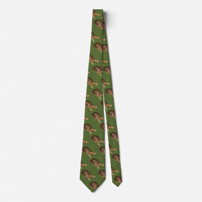   Tortoise pattern  in dark olive green Krawatte (Vorderseite)