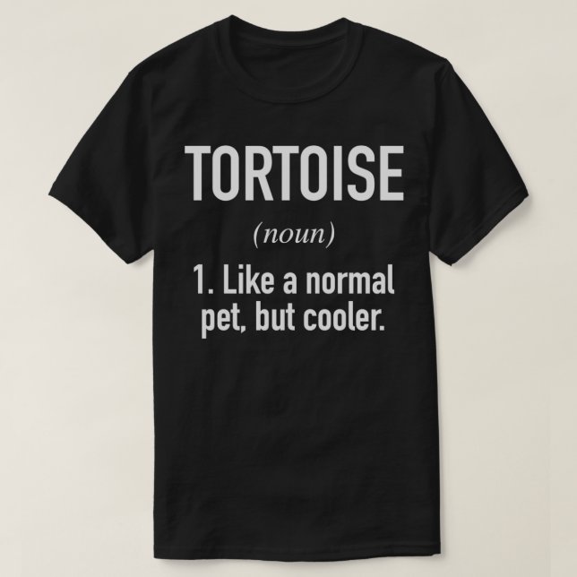 Tortoise Pet Animal T-Shirt (Design vorne)