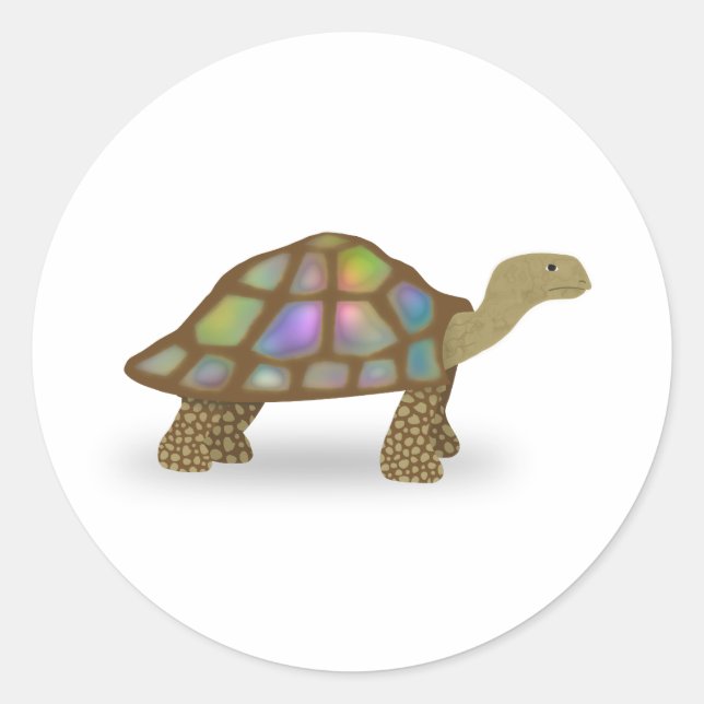 Tortoise Runder Aufkleber (Vorderseite)