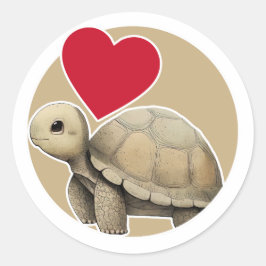 Tortoise Runder Aufkleber