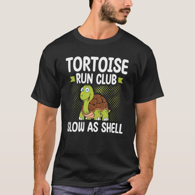 Tortoise Running Club Langsam als Muschel Runner M T-Shirt (Vorderseite)