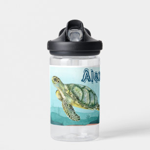 Tortoise Sea Individuelle Name Trinkflasche