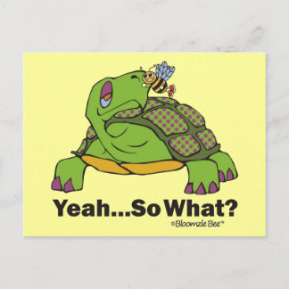 Tortoise und Biene Postkarte
