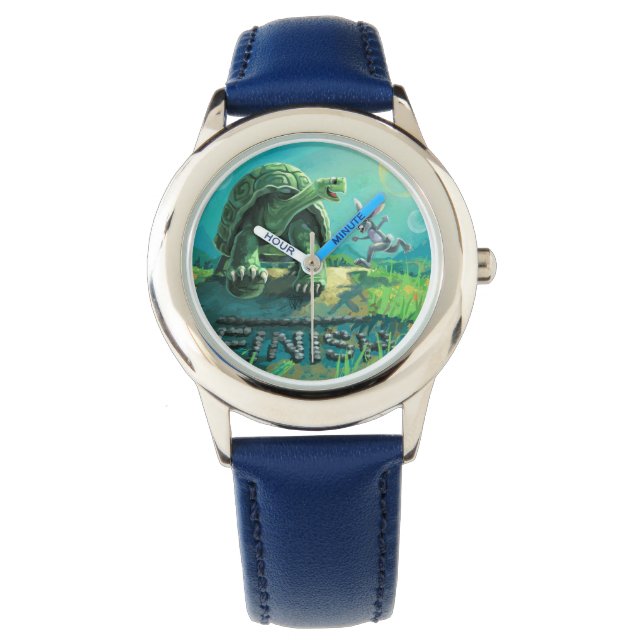 Tortoise und Hare Art Armbanduhr (Vorderseite)