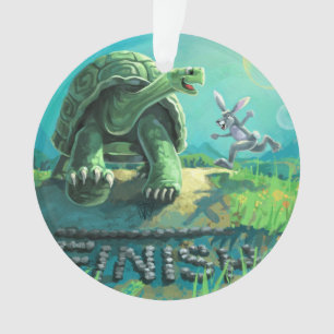 Tortoise und Hare Art Ornament