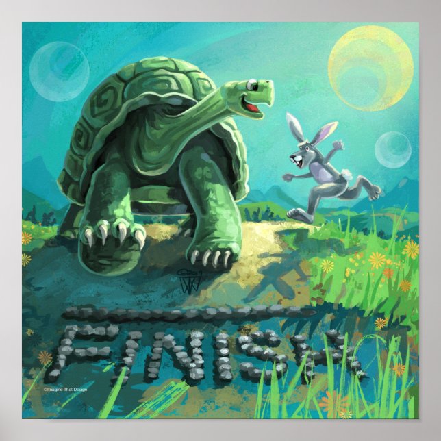 Tortoise und Hare Art Poster (Vorne)