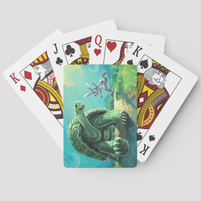 Tortoise und Hare Art Spielkarten (Rückseite)