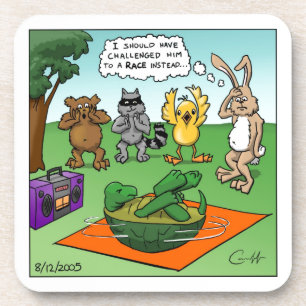 Tortoise und Hare Revisted Getränkeuntersetzer